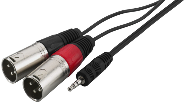 MONACOR MCA-129P Audio-Adapterkabel, 1 m