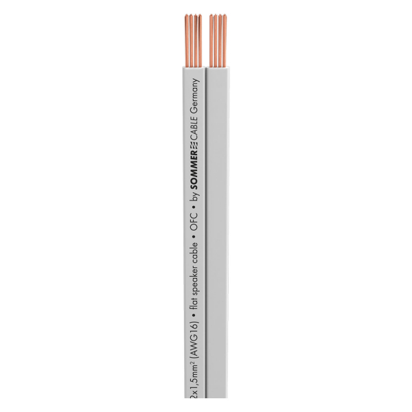 Sommer cable TRIBUN Speaker-Flachkabel 2x1,50mm² ws