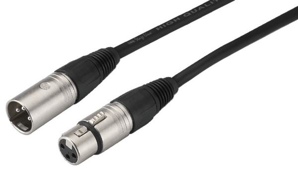 XLR-Kabel MECN-1500/SW Geräte-Verbindungs- und Mikrofon-Verlängerungskabel, 15m