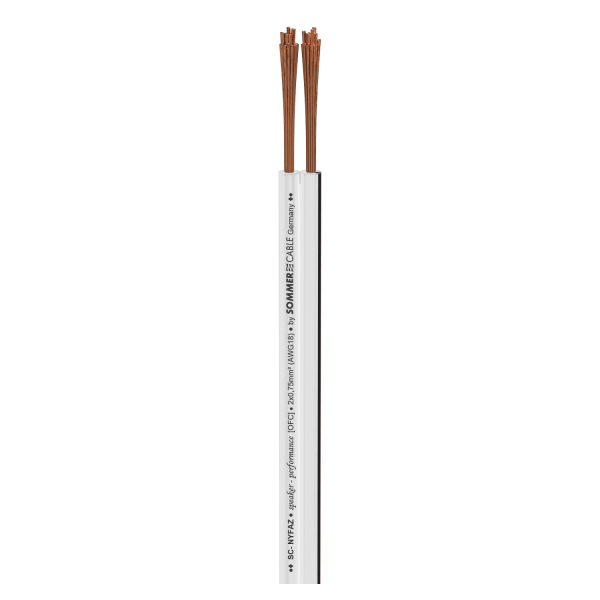 Sommer cable SC-NYFAZ Speakerkabel 2x0,75 qmm, weiß