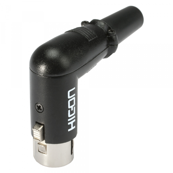 HICON CONNECTORS HICON-XLR Kabel-Buchse 3-pol schwarz 90°