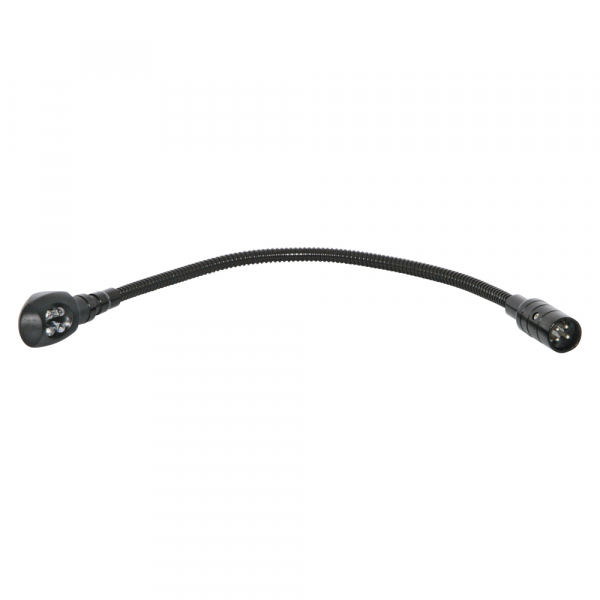 HICON CONNECTORS Gooseneck LED Lampe XLR 4pol, 12V, sw