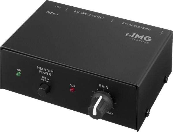 IMG Stage Line MPR-1 1-Kanal-Mikrofon-Vorverstärker mit zuschaltbarer Phantomspannung