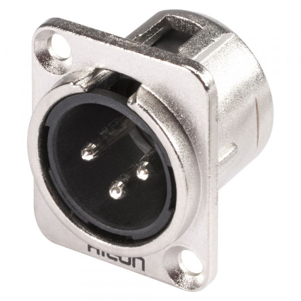 HICON CONNECTORS HICON XLR-3-pol Einbaust.,Metall,nickel
