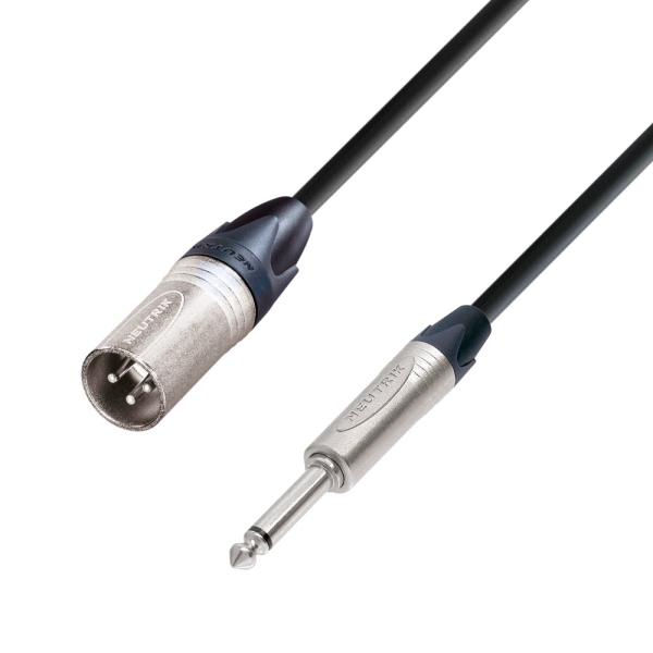 Mikrofonkabel Neutrik XLR male auf 6,3 mm Klinke mono 10 m Adam Hall Cables K5 MMP 1000