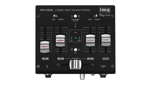 IMG Stage Line MPX-20USB 3-Kanal-Stereo-DJ-Mischpult