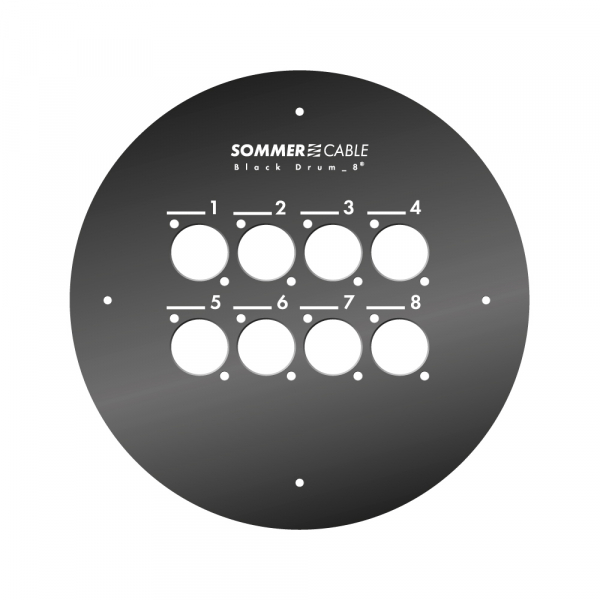 Sommer cable Frontblech mit 8 XLR Bohrungen,