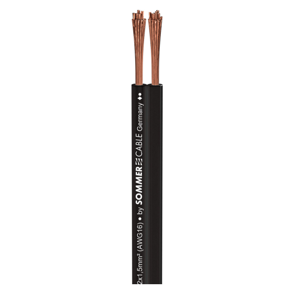 Sommer cable SC-NYFAZ Speakerkabel 2x1,5 qmm, schwarz