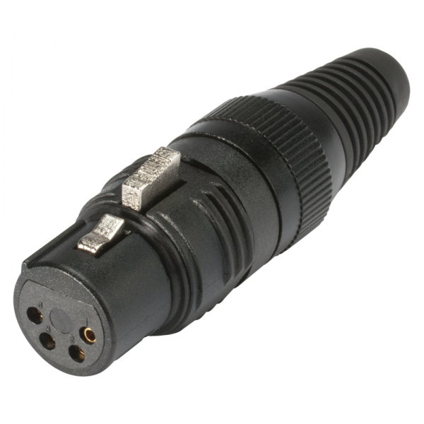 HICON CONNECTORS HICON-XLR Kabel-Buchse 4-pol schwarz