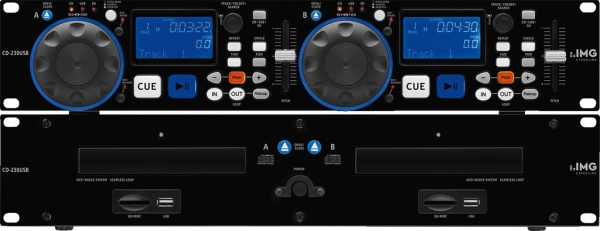 IMG Stage Line CD-230USB DJ-Dual-CD- und MP3-Spieler mit USB2.0-Schnittstelle
