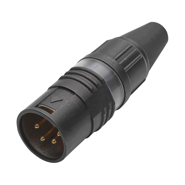 HICON CONNECTORS HICON-XLR Kabel-Stecker 4-pol schwarz