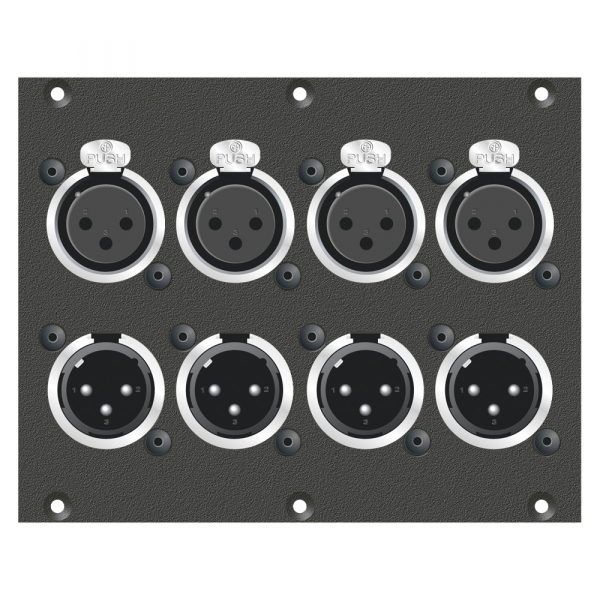 Sommer cable SYSBOXX-Modul 2HE 3BE 4xXLRf + 4xXLRm