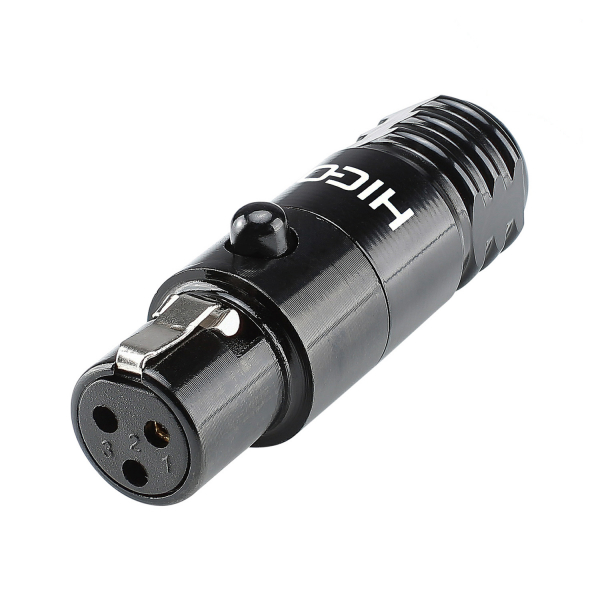 HICON CONNECTORS HICON-Mini-XLR Kabelbuchse 3pol schwarz